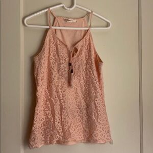Laffaire light pink laced  spaghetti strap top